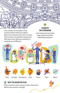 Inside the Athenaeum, to colour, and the orchestra: each musician looks for their instrument